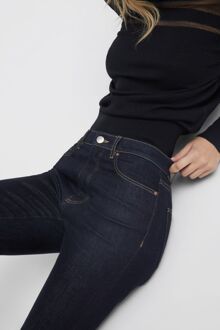 Gas Damesjeans in skinny pasvorm met uitlopende onderkant STAR CROP FLARE 01RO Blauw - 29 (Taille)