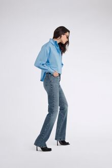 Gas Damesjeans in skinny pasvorm met uitlopende onderkant STAR G BOOTCUT 68MM Grijs