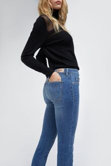 Gas Damesjeans medium blauw SUMATRA Z 65MM Middelblauw