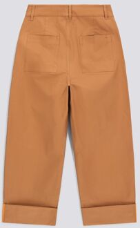 Gas Damespantalon met oversized pasvorm BELLIS PANT Bruin - S