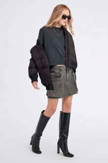 Gas Denim minirok BONNIE SKIRT 13BL Grijs - XS