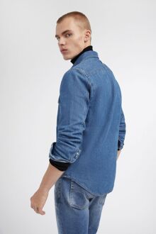 Gas Heren mediumblauw DADDY SHIRT 73MM Shirt Middelblauw