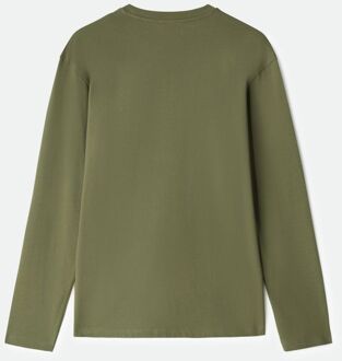 Gas Heren-T-shirt lange mouw regular fit met logo DHARIS M/L 1984 - maat XL Groen