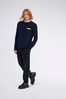 Gas Heren trui met ronde hals ARLO POCKET Blauw - XL