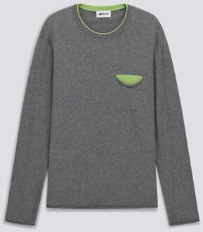 Gas Heren trui met ronde hals ARLO POCKET Grijs - XL