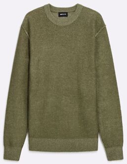 Gas Herenpullover AMARI ronde hals regular fit bi-color Groen - L