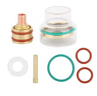 Gas Lens Glas Cup Lastoorts Kit Argon Arc Tool Accessoires Voor WP-17/18/26 Lassers Lassen Tig Cup Mondstuk kit 2.4mm