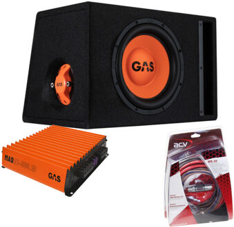 GAS MAD Subwoofer set MAD B2-110 (gepoort) + MAD A1-500.1D + WK-20 GASMAD10SET2