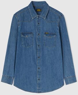 Gas MINERVA OVERHEMD 73MM Middelblauw