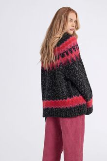 Gas Oversized damestrui met hoge hals MYLLI COLLAR - maat S Zwart