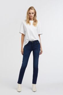 Gas Slim fit damesjeans BRITTY UP Z 65DM met hoge taille Donkerblauw - 26 (Taille)