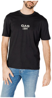 Gas T-Shirts GAS , Black , Heren - 2Xl,Xl,L,M,S