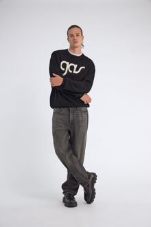 Gas Zwarte SYLAS LOGO trui voor dames - maat XL