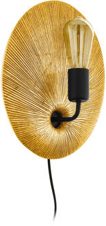 Gascueria Wandlamp - 1 lichts - Ø30cm. - E27 - goud/zwart Goud, Zwart