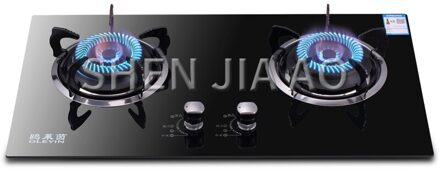 Gasfornuis Aardgas Vloeibaar Gasfornuis Energiebesparende Huishoudelijke Glas Dubbel-Gat Fornuis Gasfornuis Energie-saving Dubbele Kachel liquefied gas