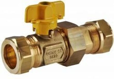 gaskogelkranen 22mm knel x 22mm knel