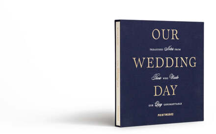 gastenboek bruiloft - donkerblauw