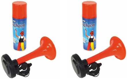 Gastoeter / Luchthoorn toeter - 4x - gevuld met gas - 40 ml - geluid maken - toeteren