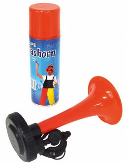 Gastoeter / Luchthoorn toeter - gevuld met gas - 40 ml - geluid maken - toeteren Oranje