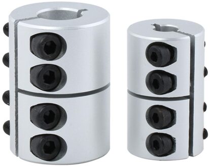 Gat Dia 10 Mm Tot 15 Mm Outer Dia 31.5 Mm Lengte 45 Mm Aluminium Koppeling Koppeling Voor Graveren machine Met 4 Schroeven 12.7-15mm