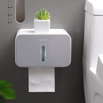 Gat-Geslagen Waterdichte Muur Hangers Wc Kartonnen Doos Zet Opslag Plank Wc-papier Doos Kartonnen Doos Roll Papier Creatieve T met Shaft Toilet papier doos zwart Ecoco