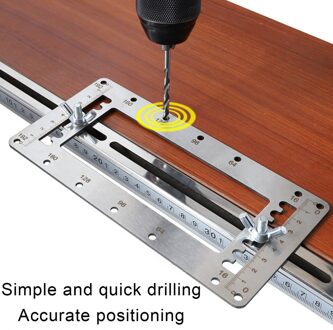 Gat Handvat Punch Locator Tool Houtbewerking Pocket Jig Set Kastdeur Kast Klepstandsteller Boor Gids Mouw Hardware Jig