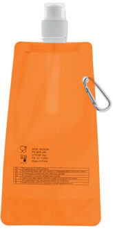 Gates gewoon opvouwbare waterfles 480ml - maat One size Oranje