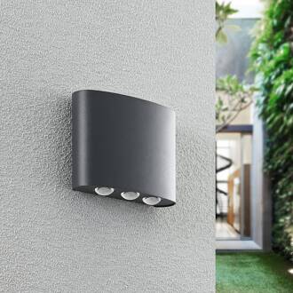 Gatlin LED buiten wandlamp, 16 cm donkergrijs (RAL 7016)