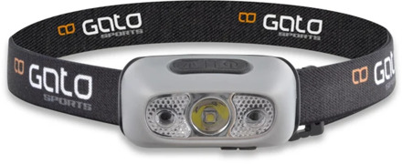 GATO Hoofd-/helmlamp USB grijs one-size Zwart
