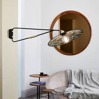 Gatsby wandlamp Arm zwenkbaar kaki kumo kaki, zwart, messing