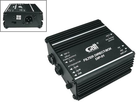 Gatt Audio DIP-01 passieve DI-box passieve DI-box, met parallelle uitgang, aardelift, 20db of 40db signaalafzwakking