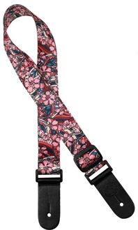 Gaucho GSTU-80-LI ukulele strap with lila flowers