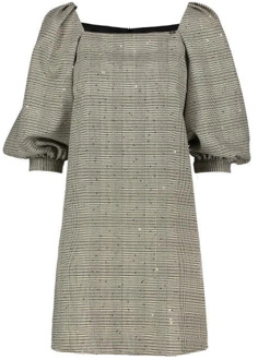 Gaudi Korte jurk met een Caroma -patroon Gaudi , Beige , Dames - M,S