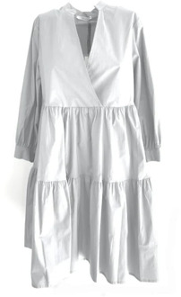 Gaudi Korte jurk van popeline Gaudi , White , Dames - M