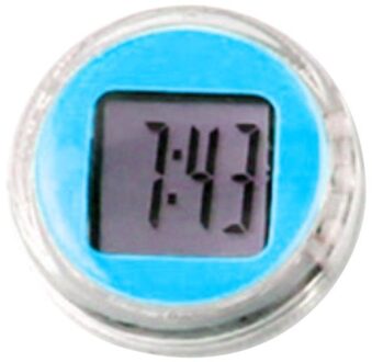 Gauge Klok Waterdichte Mini Motorcycle Bike Sticky Digitale Display Klok Horloge Office Decor Blauw