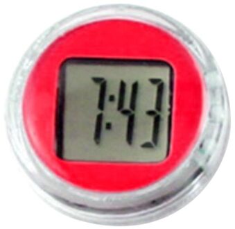 Gauge Klok Waterdichte Mini Motorcycle Bike Sticky Digitale Display Klok Horloge Office Decor Rood