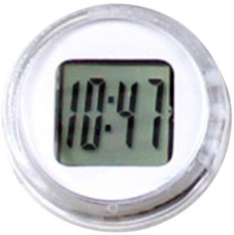 Gauge Klok Waterdichte Mini Motorcycle Bike Sticky Digitale Display Klok Horloge Office Decor wit