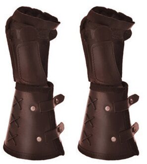 Gauntlet Polsband Middeleeuwse Vambrace Arm Manchet Armor bruin