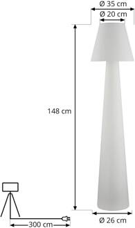 Gauri terraslamp, IP65, 150 cm wit