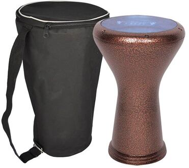 Gawharet El Fan GDR-102B gegoten aluminium goblet drum gegoten aluminium goblet drum, met de hand gehamerd Egyptisch model, 22cm diameter, 44cm diep, brui
