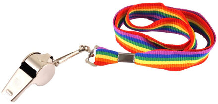 Gay Pride fluitje aan koordje - Scheidsrechterfluitjes