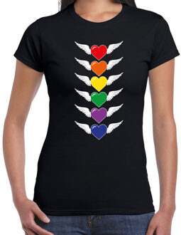 Gay Pride shirt voor dames - pride - zwart 2XL
