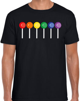 Gay Pride shirt voor heren - zwart - LHBTI L