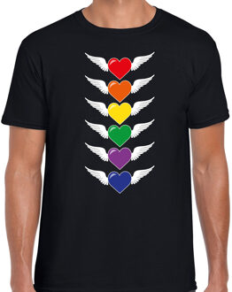 Gay Pride shirt voor heren - zwart - LHBTI S