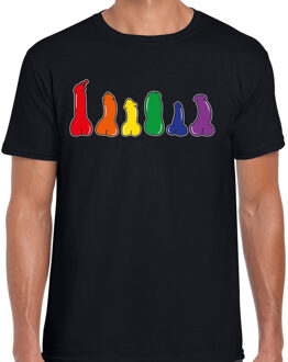 Gay Pride shirt voor heren - zwart - LHBTI S