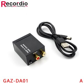 GAZ-DA01 Digitale Audio Analoog Converter Versterker Decoder Glasvezel Coaxiale Signaal Naar Analoog Dac Stereo GAZ-DA01 A