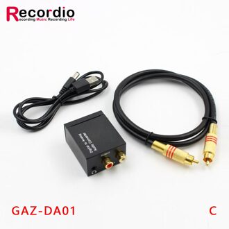 GAZ-DA01 Digitale Audio Analoog Converter Versterker Decoder Glasvezel Coaxiale Signaal Naar Analoog Dac Stereo GAZ-DA01 C