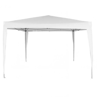 Gazebo folding white polyester UV50 300X300X240 cm Aktive Beach