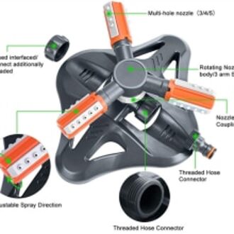 Gazon Sprinkler Huishouden Tuin Plastic Zak Brand Automatische Sprinkler Drenken Drie-Prong Sprinkler
