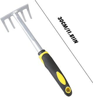 Gazon Tuin Handgereedschap Draagbare Schop Hark Schoffel Kits Voor Graven Wieden Planten Bloem Potplanten Huishoudelijke Tuinieren Tool Five-tooth harrow